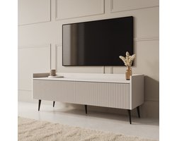 Meubella - Asty - TV-Meubel - Beige - 121 cm