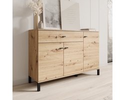 Meubella - Avellio - Dressoir - Eikenpatroon - 116x35x78 cm