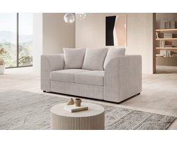 Meubella - Bankstel Alfort 2 - Beige - Ribstof
