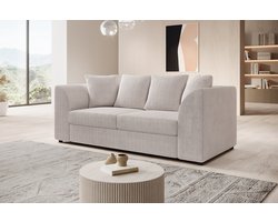 Meubella - Bankstel Alfort 3 - Beige - Ribstof