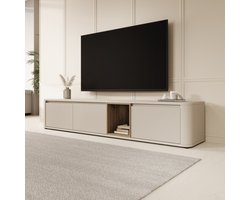 Meubella - Bijou - TV-Meubel - Beige - 215x41x42 cm