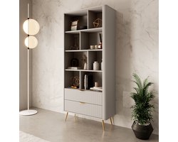 Meubella - Boekenkast Lima - Beige - 88 cm