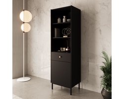 Meubella - Boekenkast Norment - Zwart - 54 cm