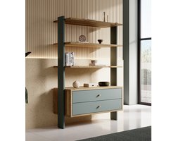 Meubella - Boekenkast Wally - Groen - 104 cm