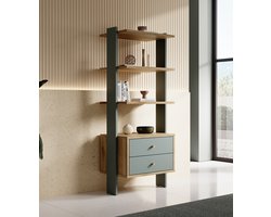 Meubella - Boekenkast Wally - Groen - 64 cm