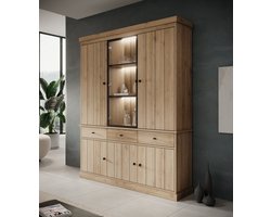 Meubella - Buffetkast Vince 3 - Eiken - 182 cm