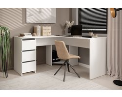 Meubella - Bureau Fuenta - Wit - 142 cm
