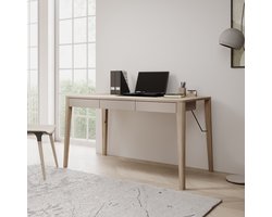 Meubella - Bureau Mazar - Licht eiken - 139 cm