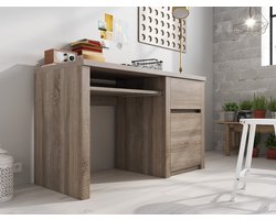 Meubella - Bureau Monaco - Truffel eiken - 120 cm