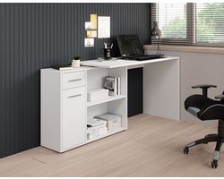 Meubella - Bureau Nomi - Wit - 120 cm