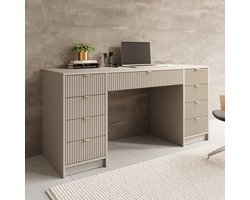 Meubella - Bureau Tavares 2 - Beige - 154 cm