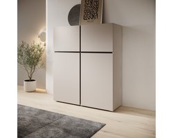 Meubella - Cainan - Dressoir - Beige - 119x40x139 cm