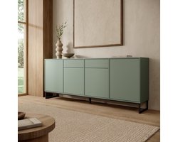 Meubella - Cavero - Dressoir - Groen - 209x37x83 cm