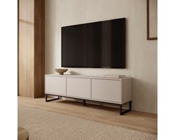 Meubella - Cavero - TV-Meubel - Beige - 157x37x50 cm