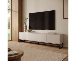 Meubella - Cavero - TV-Meubel - Beige - 209x37x50 cm