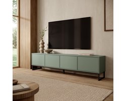 Meubella - Cavero - TV-Meubel - Groen - 209x37x50 cm
