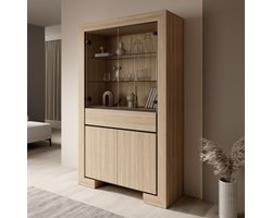 Meubella - Cayuga - Buffetkast - Eiken - 113x41x185 cm