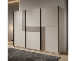 Meubella - Cotto - Kledingkast met schuifdeuren - Beige - 270x60x210 cm