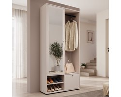 Meubella - Deacon - Halkast met 2 deuren - Beige