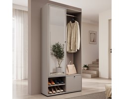 Meubella - Deacon - Halkast met 2 deuren - Grijs