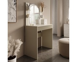 Meubella - Delaware - Kaptafel - Beige - 80x40 cm