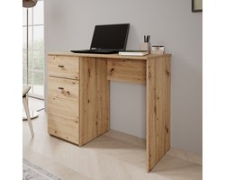Meubella - Denso - Bureau - Eikenpatroon - 98x45x74 cm