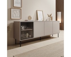 Meubella - Dimora - Dressoir - Beige - 200x40x75 cm