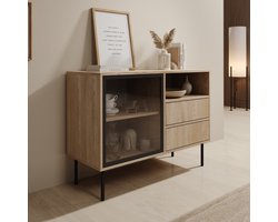 Meubella - Dimora - Dressoir - Eikenpatroon - 100x40x80 cm
