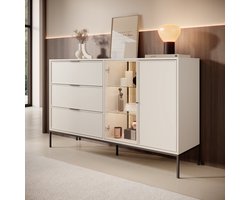 Meubella - Dominica - Dressoir - Beige - 150x40x92 cm