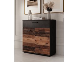 Meubella - Dressoir Bellini - Donker old wood - 80 cm