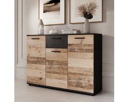 Meubella - Dressoir Bellini - Licht old wood - 120 cm - 1 lade