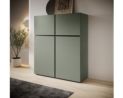 Meubella - Dressoir Cainan - Groen - 119 cm - Hoog