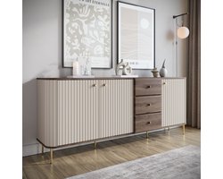 Meubella - Dressoir Concorde - Beige - 200 cm