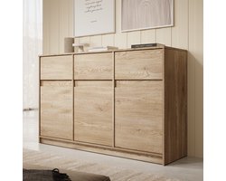 Meubella - Dressoir Cuarto 2 - Eiken - 138 cm
