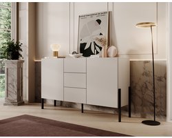 Meubella - Dressoir Jordy - Beige - 154 cm