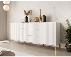 Meubella - Dressoir King - Wit - 180 cm - Met lades