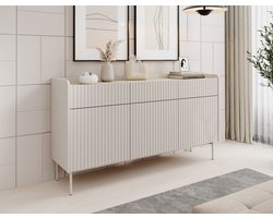 Meubella - Dressoir Livako - Beige - 153 cm