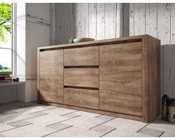 Meubella - Dressoir Monaco - Eiken - 140 cm