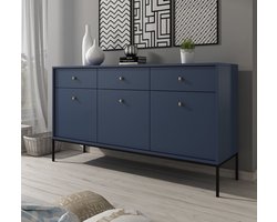 Meubella - Dressoir Moreno - Blauw - 154 cm
