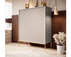 Meubella - Dressoir Navil 2 - Beige - 104 cm - Hoog
