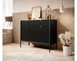 Meubella - Dressoir Navil - Zwart - 104 cm