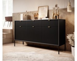 Meubella - Dressoir Navil - Zwart - 154 cm