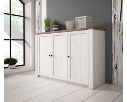 Meubella - Dressoir Parello 4 - Wit - Eiken - 130 cm