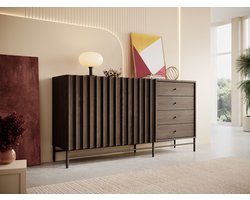 Meubella - Dressoir Paz - Donker eiken - 165 cm