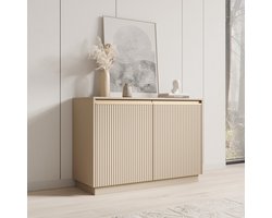Meubella - Dressoir Remy - Beige - 104 cm
