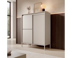 Meubella - Dressoir Saran - Beige - Hoog