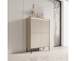 Meubella - Dressoir Timoteo - Beige - 98 cm - Hoog