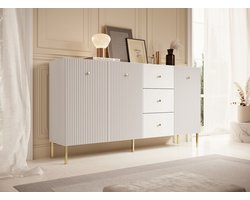 Meubella - Dressoir Vermont - Wit - 180 cm