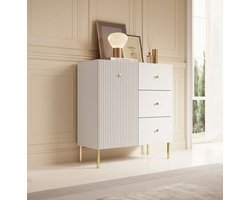 Meubella - Dressoir Vermont - Wit - 90 cm