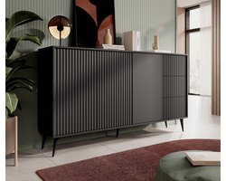 Meubella - Dressoir Winq - Antraciet - 180 cm